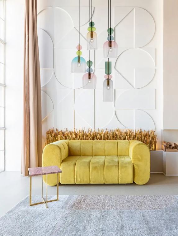 szklana lampa kolorowa